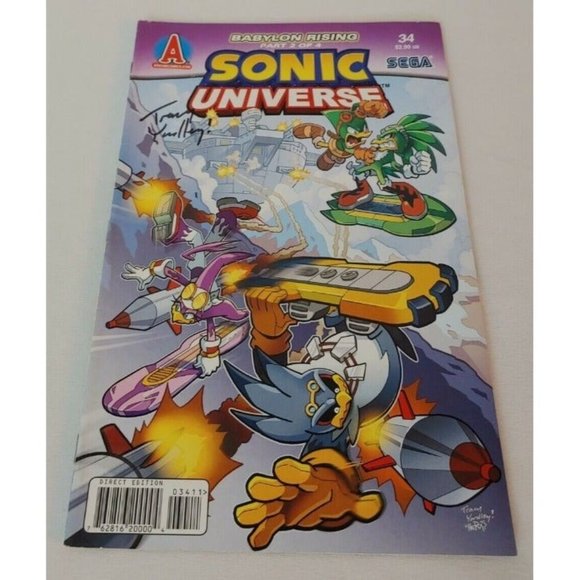 Sonic Universe Comic #34 Feb 2012 Babylon Rising Part 2 of 4 Signed Copy - Picture 2 of 9